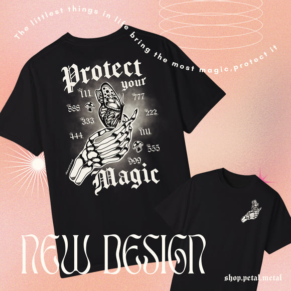 Protect your magic black tee