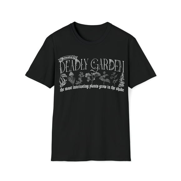 Wednesdays deadly garden black tee