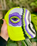 Eye flower hand painted trucker hat