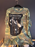 Repurposed vintage camo tee with Fleetwood Mac Lg/Xl