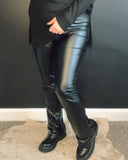 Liquid faux leather leggings