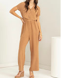 Cut out linen jumpsuit