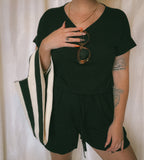 Black butter soft romper