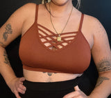 Rust criss cross bralette